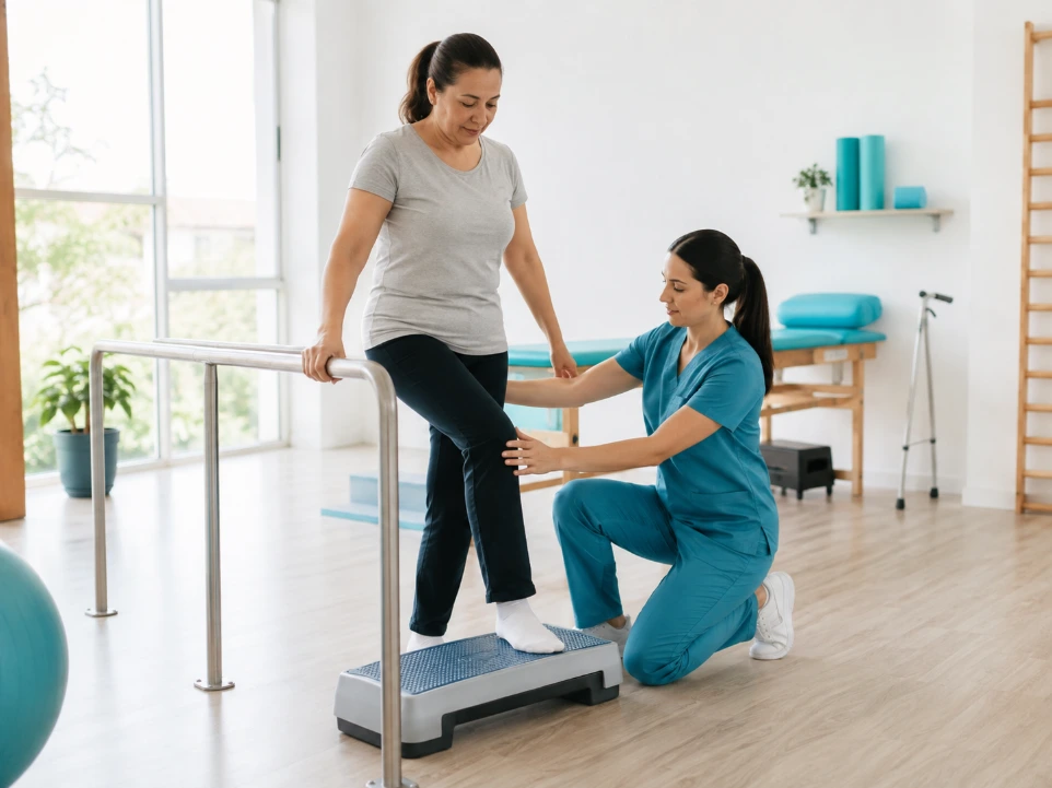 Fisioterapia de rehabilitación para recuperar movilidad de forma progresiva